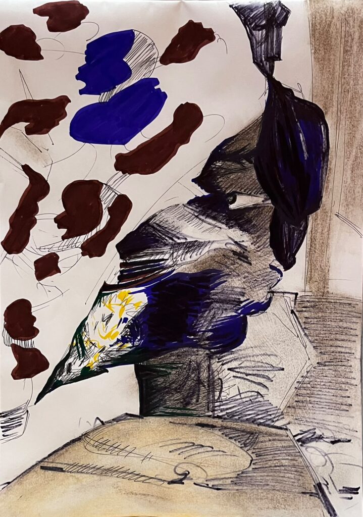 abstract painting by contemporary artist Indranil Banerjee