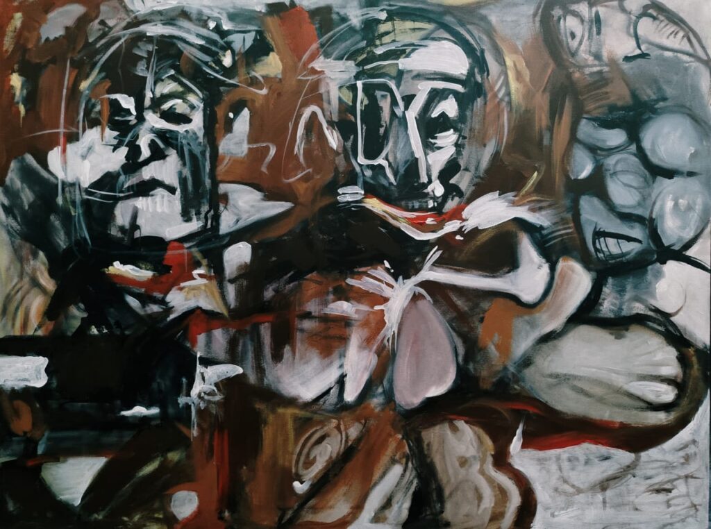 abstract painting by contemporary artist Indranil Banerjee