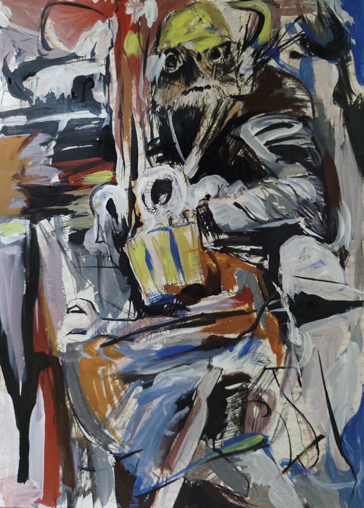 abstract painting by contemporary artist Indranil Banerjee