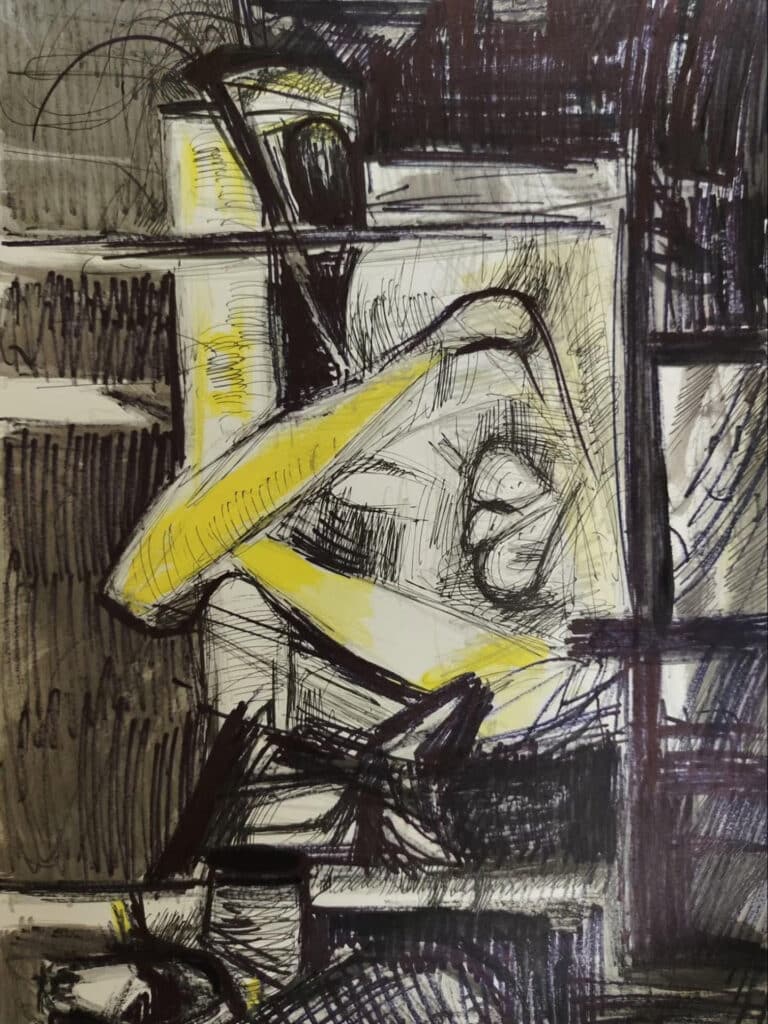 abstract painting by contemporary artist Indranil Banerjee