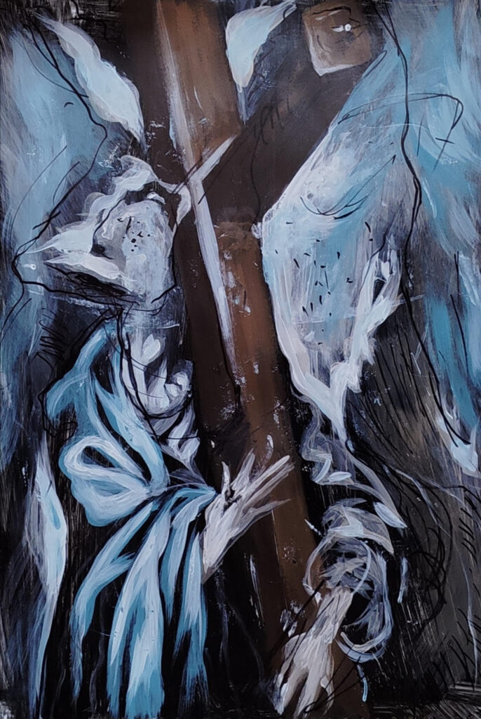 abstract painting by contemporary artist Indranil Banerjee