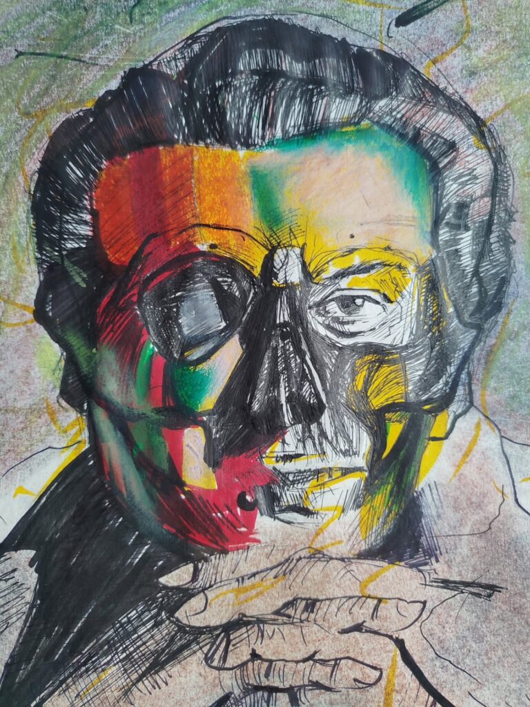 chaos memory and fragmented figure series by Indranil Banerjee artist